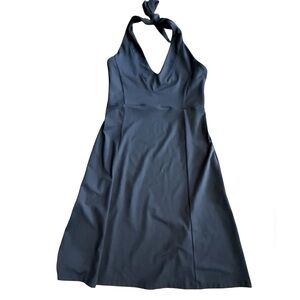 Patagonia‎ Black Morning Glory Halter Backless Performance Dress- Small